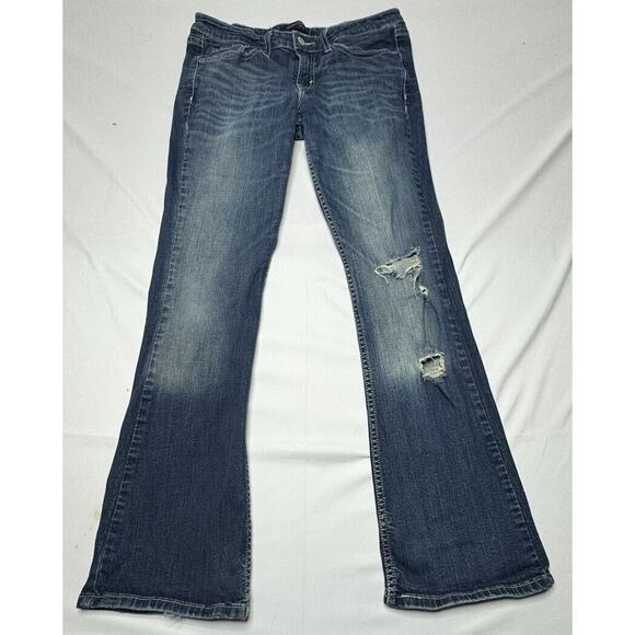Levis 518 Women's Superlow Distressed Boot Cut Jeans - Size 9M (31x30.5) - Picture 1 of 7